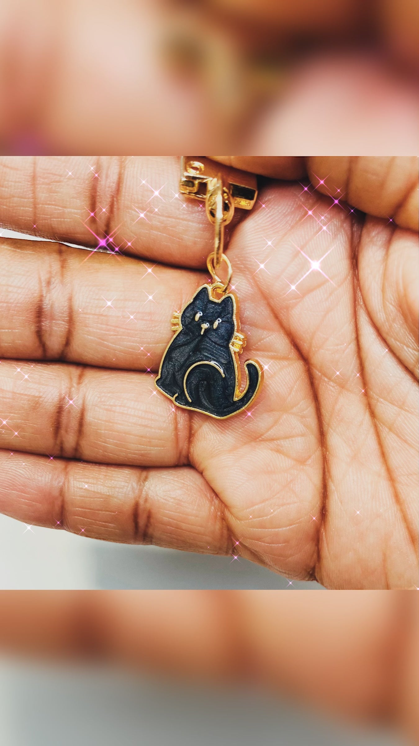 Black Kitty KeyChain